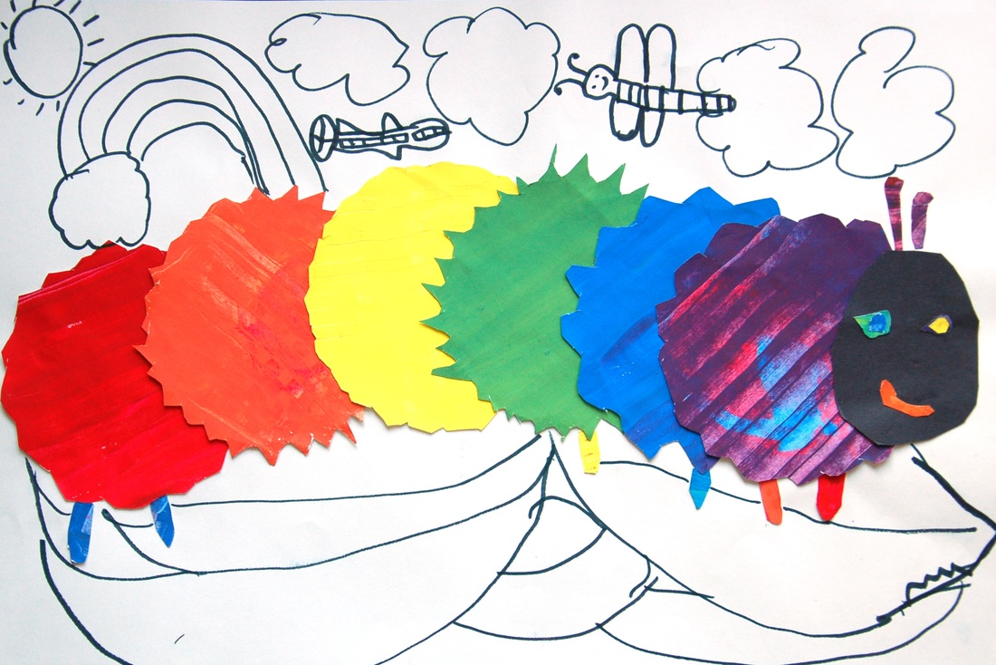 Drawing a Caterpillar with Art Markers 